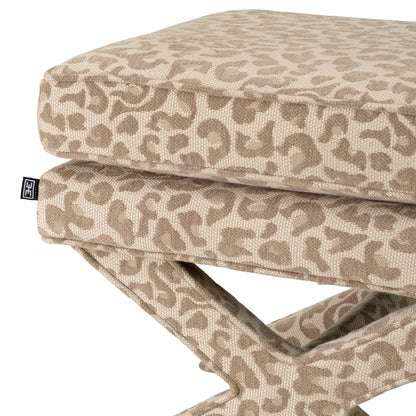 Upholstered Printed Stool Cordoba | Cabotfurniture.com