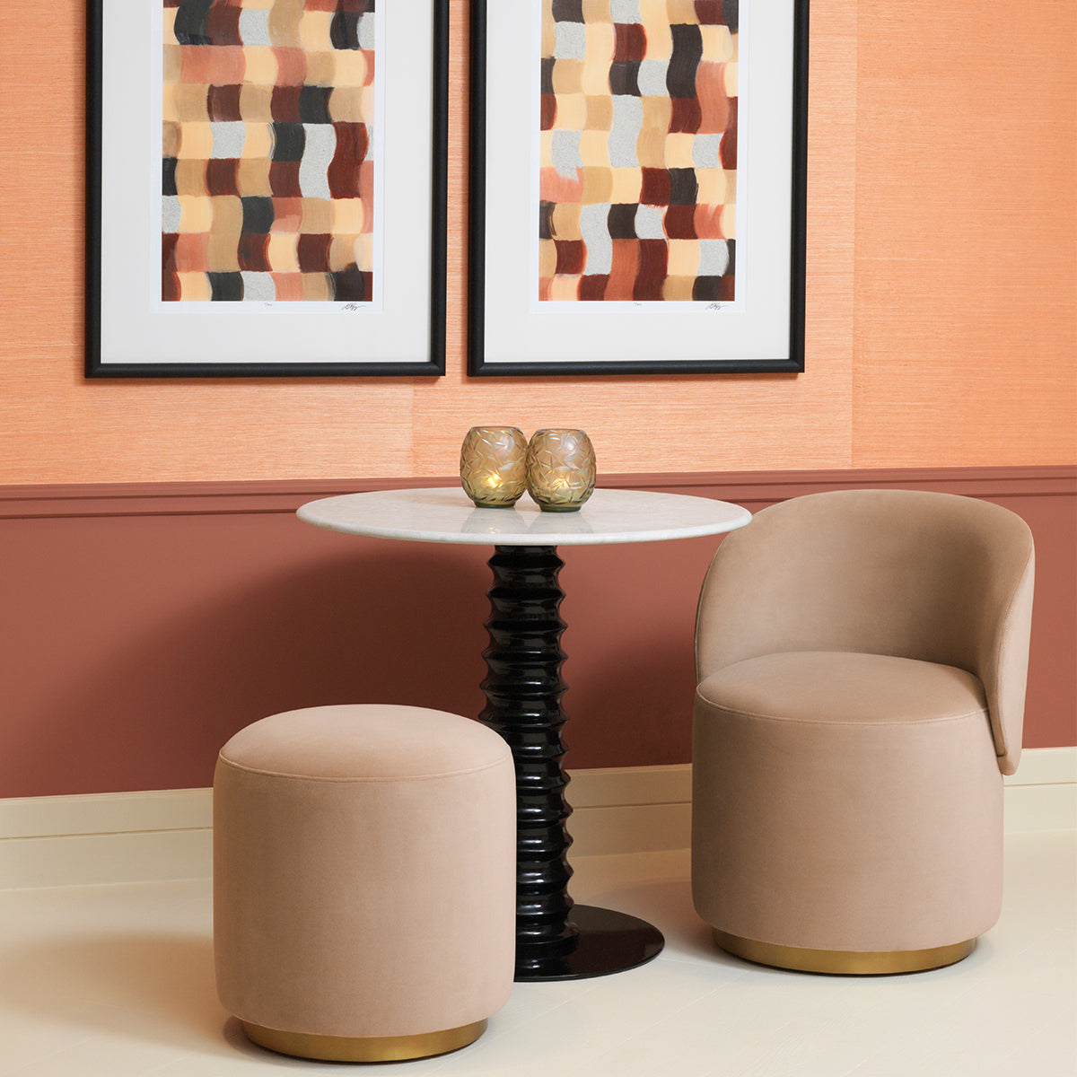 Curved Back Swivel Dining Chair Greer | Cabothousefurniture.com