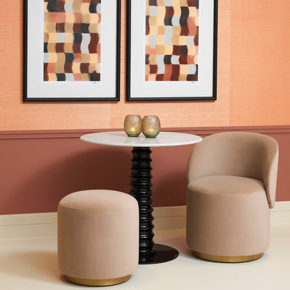 Curved Back Swivel Dining Chair Greer | Cabothousefurniture.com