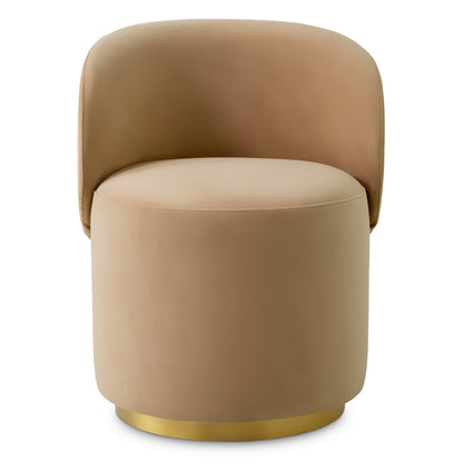 Curved Back Swivel Dining Chair Greer | Cabothousefurniture.com