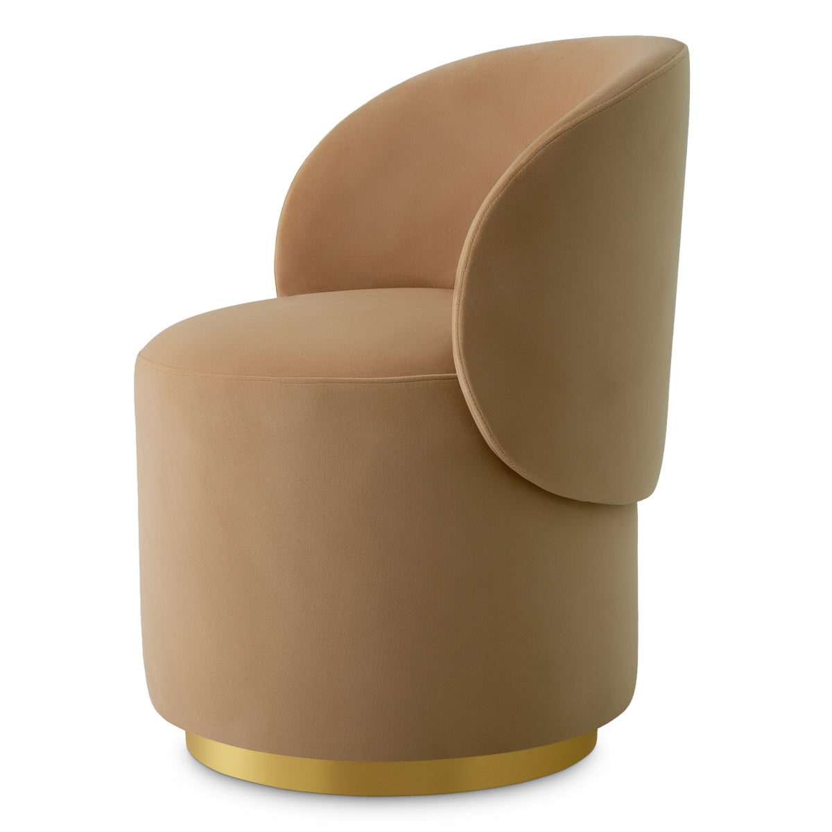Curved Back Swivel Dining Chair Greer | Cabothousefurniture.com