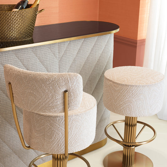 Fabric Swivel Bar Stool Carleton | Cabothousefurniture.com