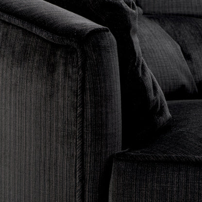 Black Velvet Swivel Chair Recla | Cabothousefurniture.com
