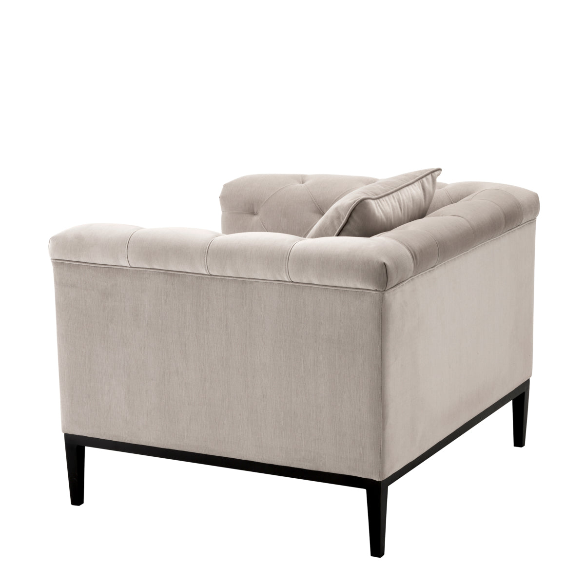 Tufted Pebble Gray Chair Cesare | Cabothousefurniture.com