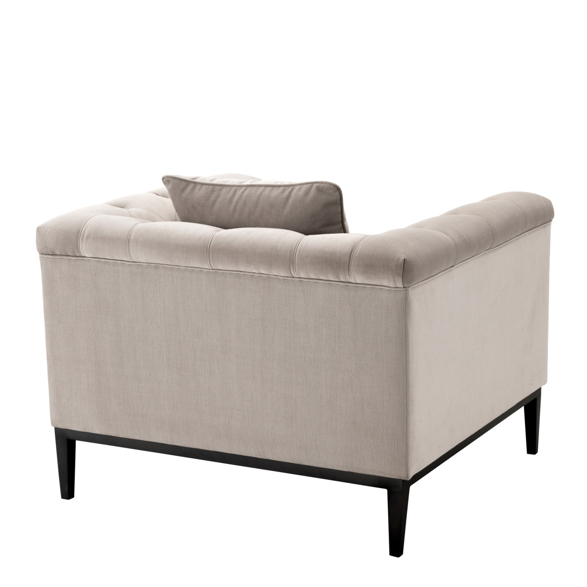 Tufted Pebble Gray Chair Cesare | Cabothousefurniture.com