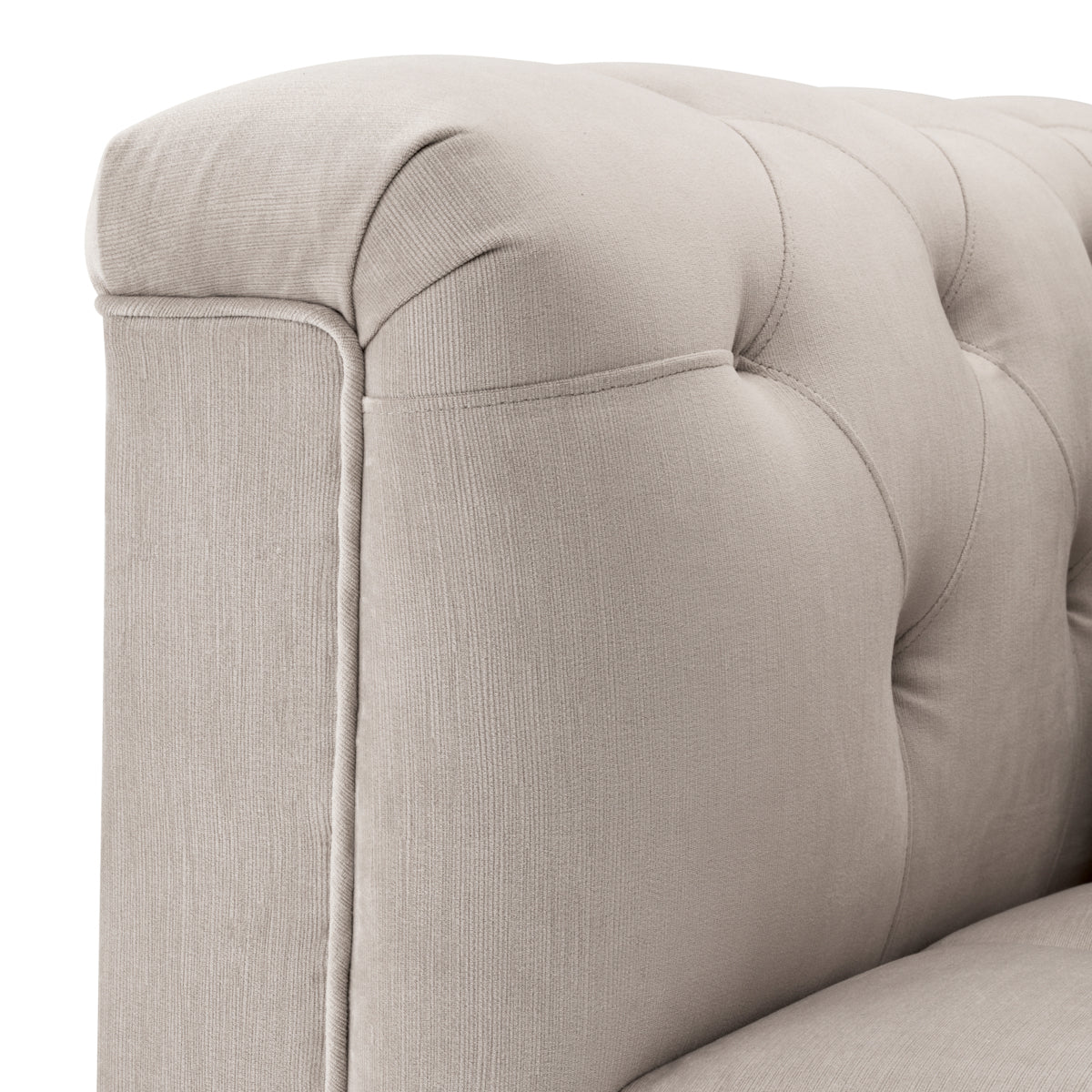 Tufted Pebble Gray Chair Cesare | Cabothousefurniture.com