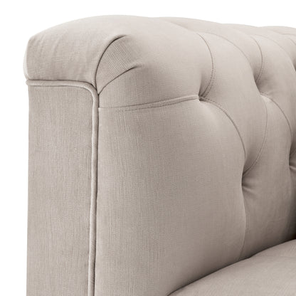 Tufted Pebble Gray Chair Cesare | Cabothousefurniture.com