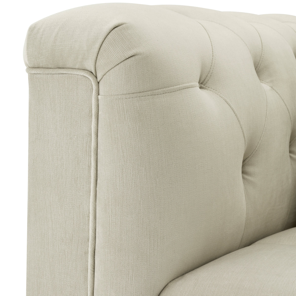 Tufted Pebble Gray Chair Cesare | Cabothousefurniture.com