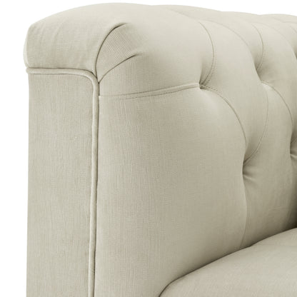 Tufted Pebble Gray Chair Cesare | Cabothousefurniture.com