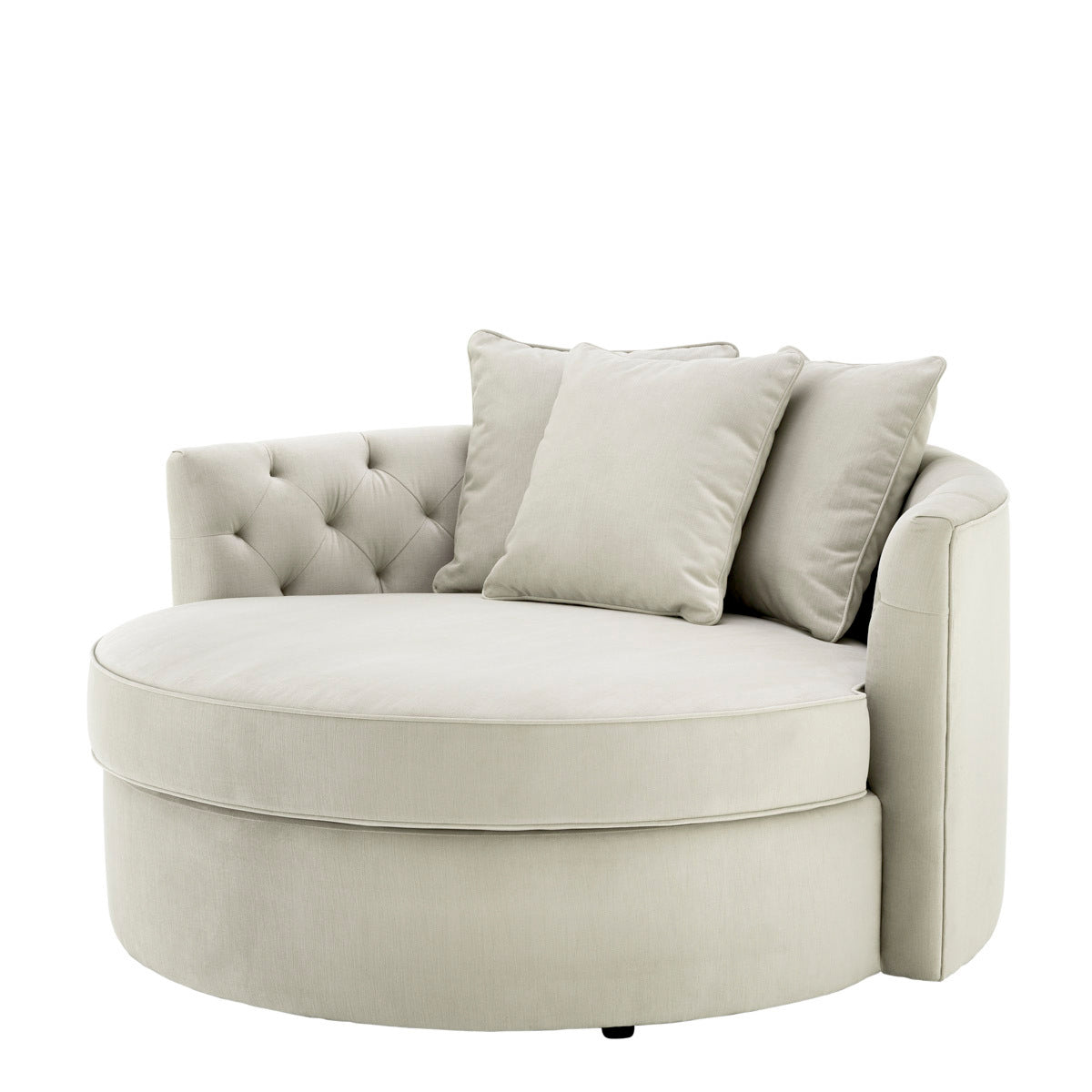 Round Tufted Sofa Carlita | Cabothousefurniture.com