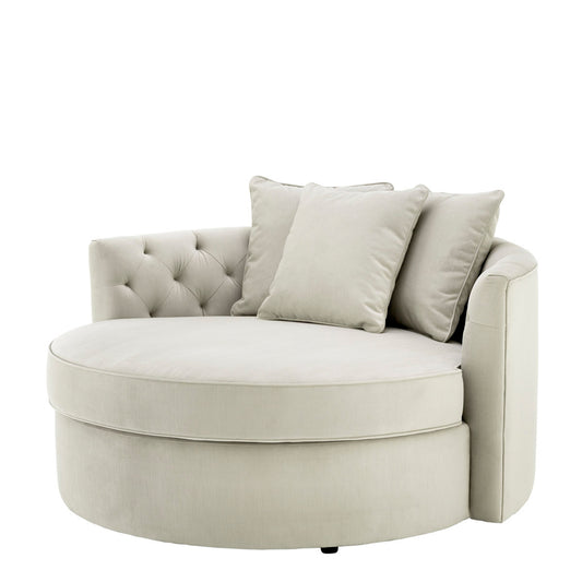 Round Tufted Sofa Carlita | Cabothousefurniture.com