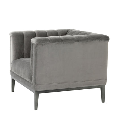 Gray Velvet Barrel Chair Raffles | Cabothousefurniture.com