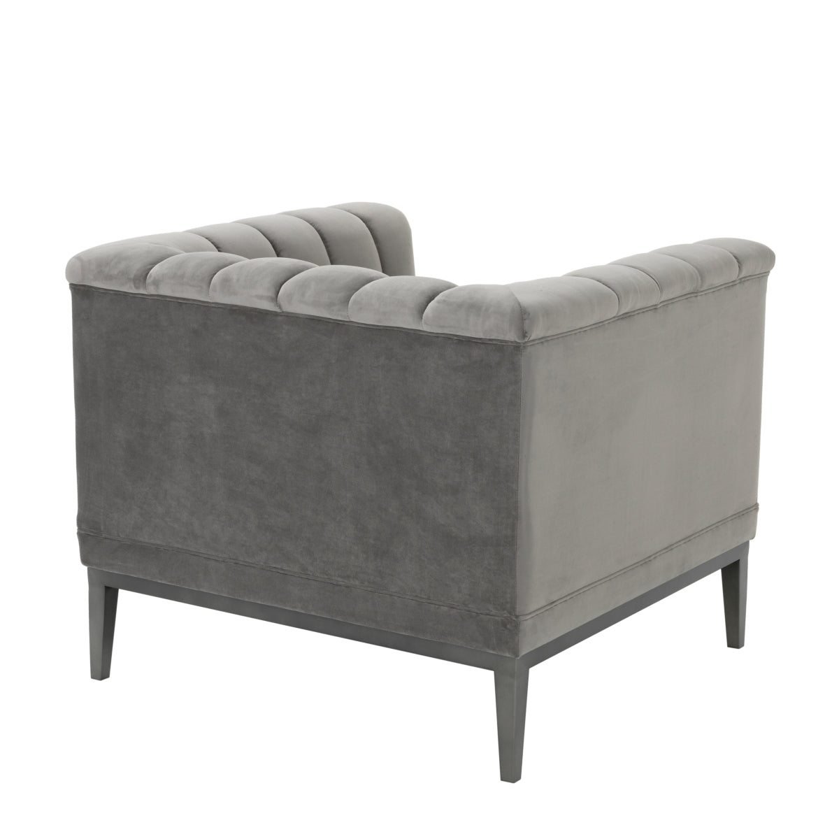 Gray Velvet Barrel Chair Raffles | Cabothousefurniture.com
