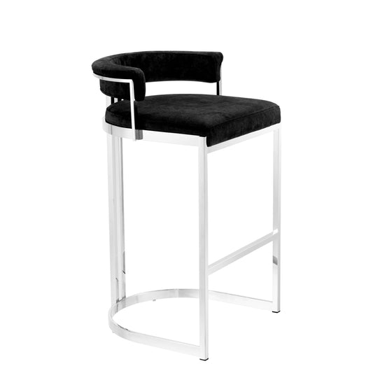 Black Velvet Counter Stool Dante | Cabothousefurniture.com