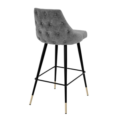 Buttoned Back Bar Stool Cedro | Cabothousefurniture.com