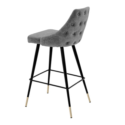 Buttoned Back Bar Stool Cedro | Cabothousefurniture.com