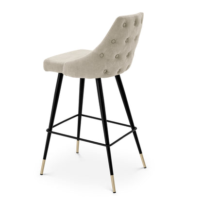 Buttoned Back Bar Stool Cedro | Cabothousefurniture.com
