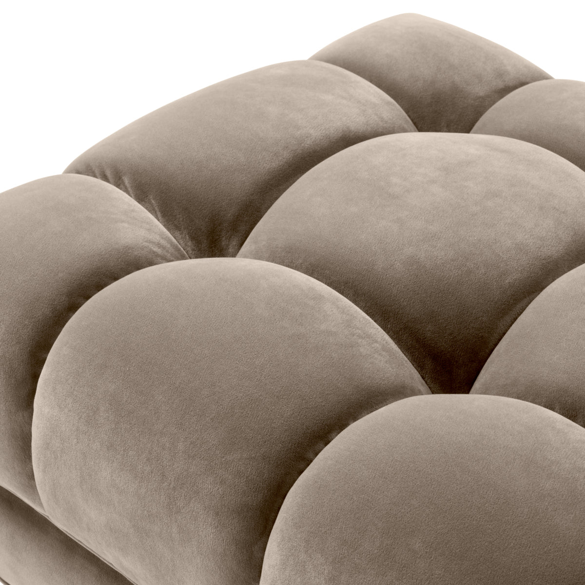 Greige Tufted Upholstered Bench Sienna | Cabothousefurniture.com