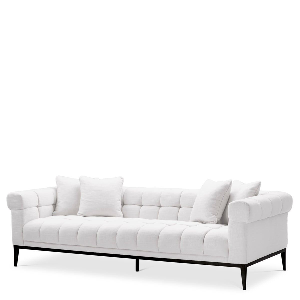 White Tufted Sofa Aurelio | Cabothousefurniture.com