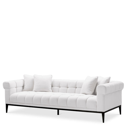 White Tufted Sofa Aurelio | Cabothousefurniture.com