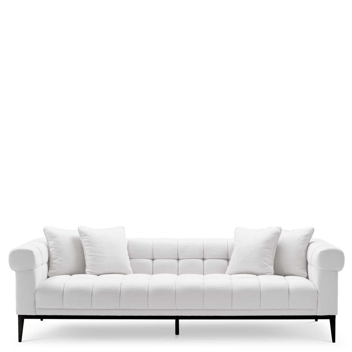 White Tufted Sofa Aurelio | Cabothousefurniture.com