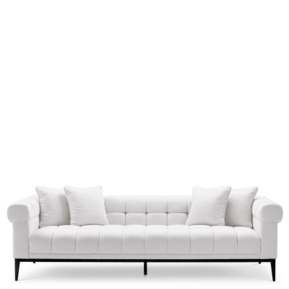 White Tufted Sofa Aurelio | Cabothousefurniture.com