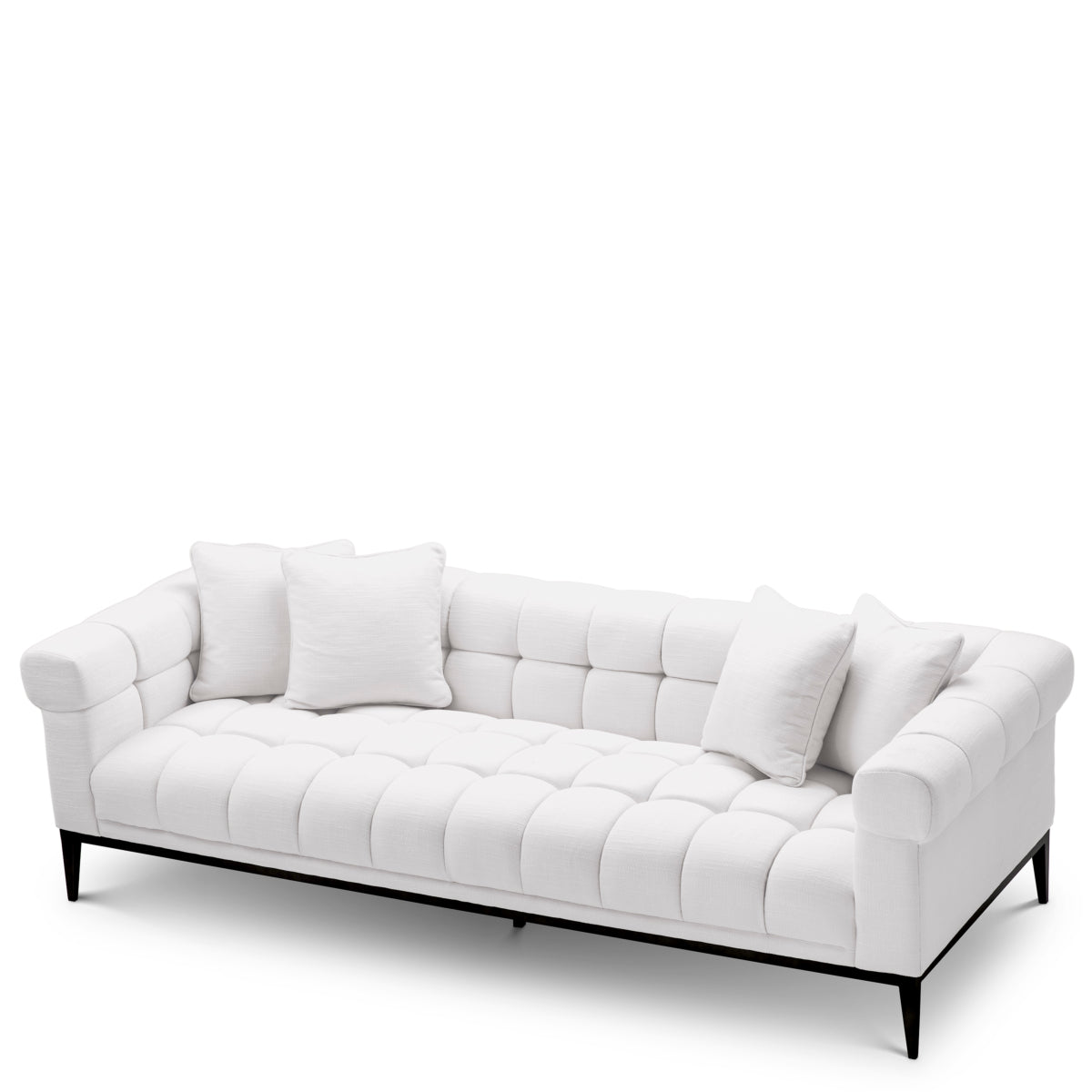 White Tufted Sofa Aurelio | Cabothousefurniture.com