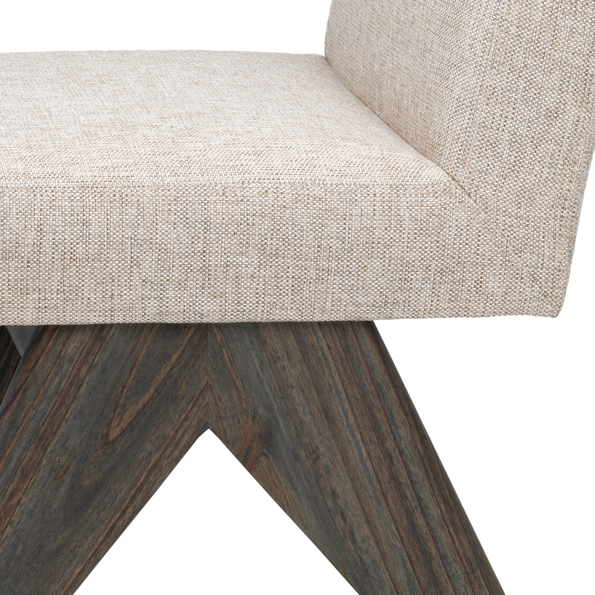 Beige V-Leg Dining Chair Erudit | Cabothousefurniture.com