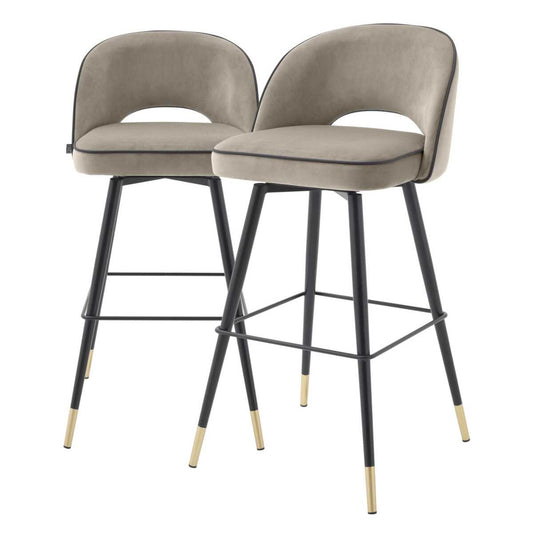 Black-Legged Bar Stools (2) Cliff | Cabothousefurniture.com