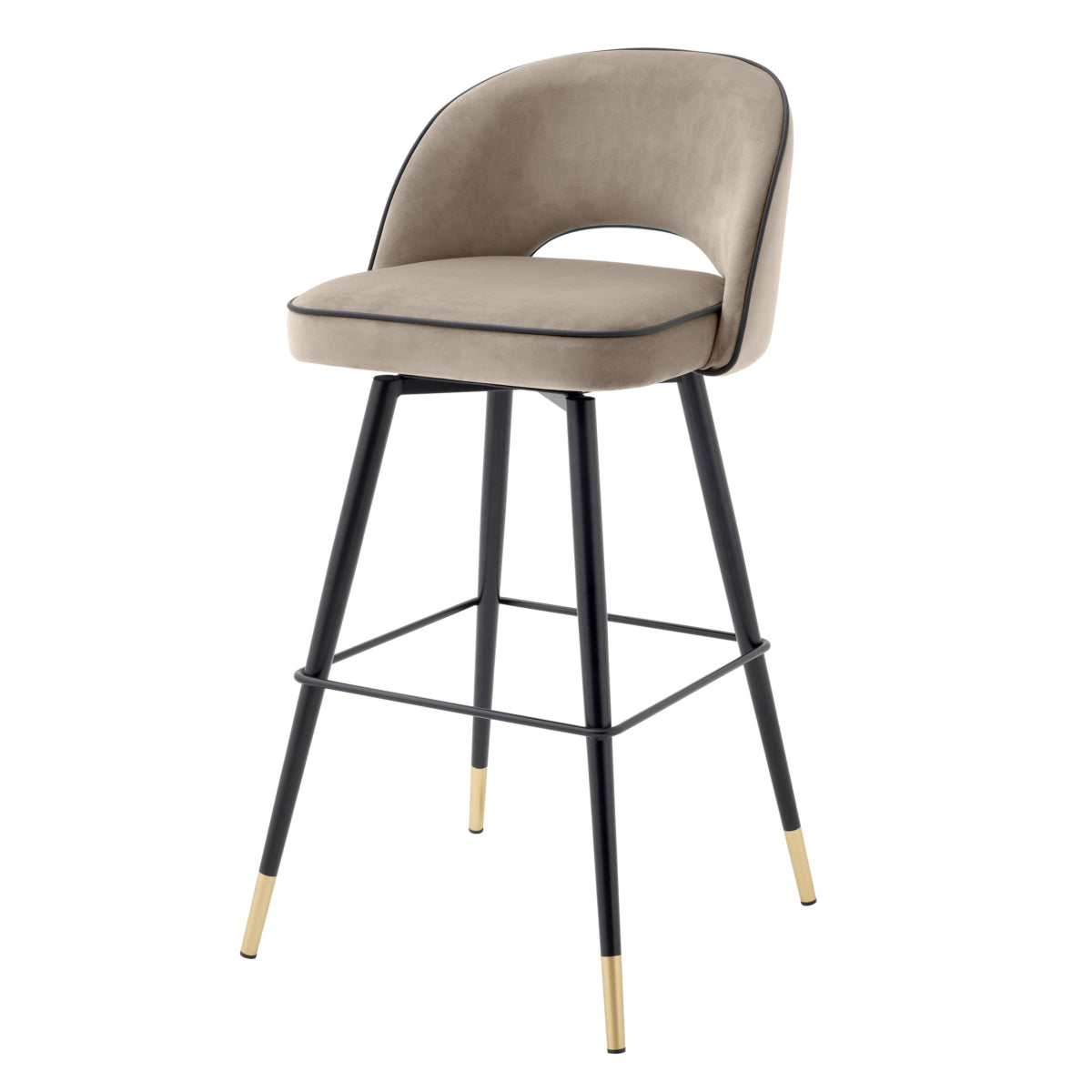 Black-Legged Bar Stools (2) Cliff | Cabothousefurniture.com