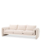 Cream Bouclé Upholstered Sofa Tondo