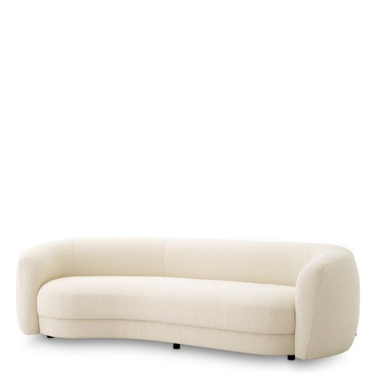 Boucle Curved Sofa Blaine | Cabothousefurniture.com