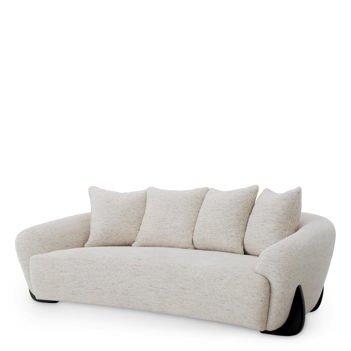 Off-White Curved Sofa Siderno | Cabothousefurniture.com
