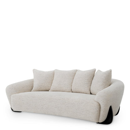 Off-White Curved Sofa Siderno | Cabothousefurniture.com