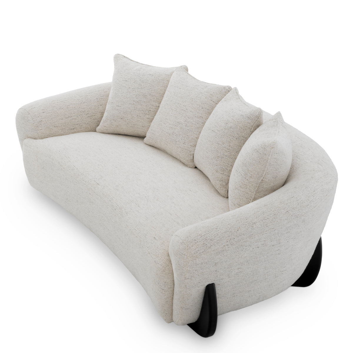 Off-White Curved Sofa Siderno | Cabothousefurniture.com