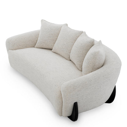Off-White Curved Sofa Siderno | Cabothousefurniture.com