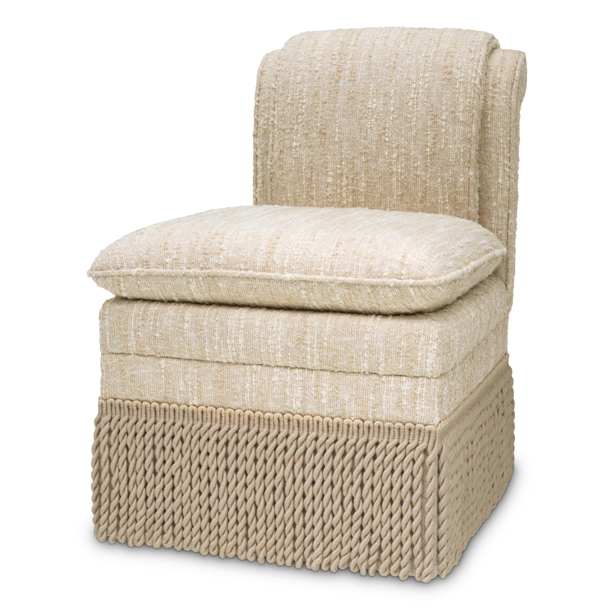 Cream Boucle Dining Chair Fairburn | Cabothousefurniture.com