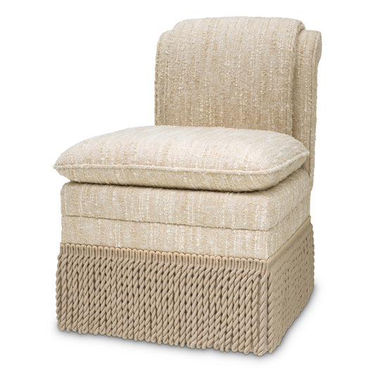Cream Boucle Dining Chair Fairburn | Cabothousefurniture.com