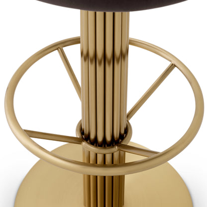 Gray Velvet Bar Stool Dorland | Cabothousefurniture.com