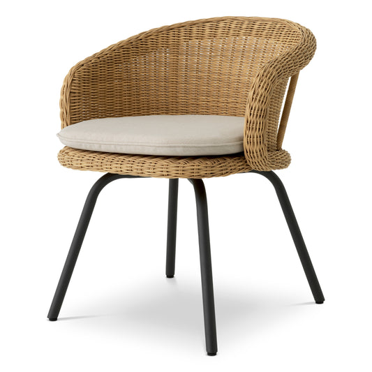 Rattan Look Outdoor Dining Chair Nolan