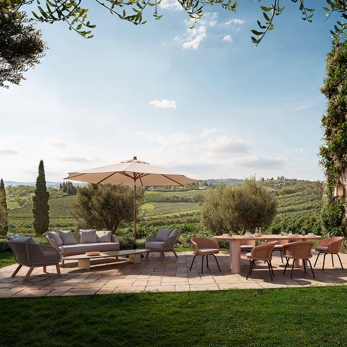 Rattan Look Outdoor Dining Chair Nolan