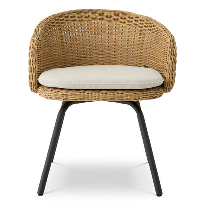 Rattan Look Outdoor Dining Chair Nolan