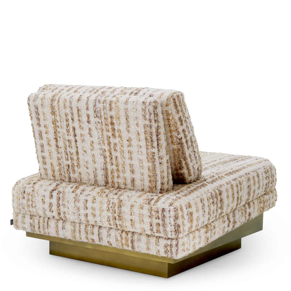 Beige Fabric Lounge Chair Rubina