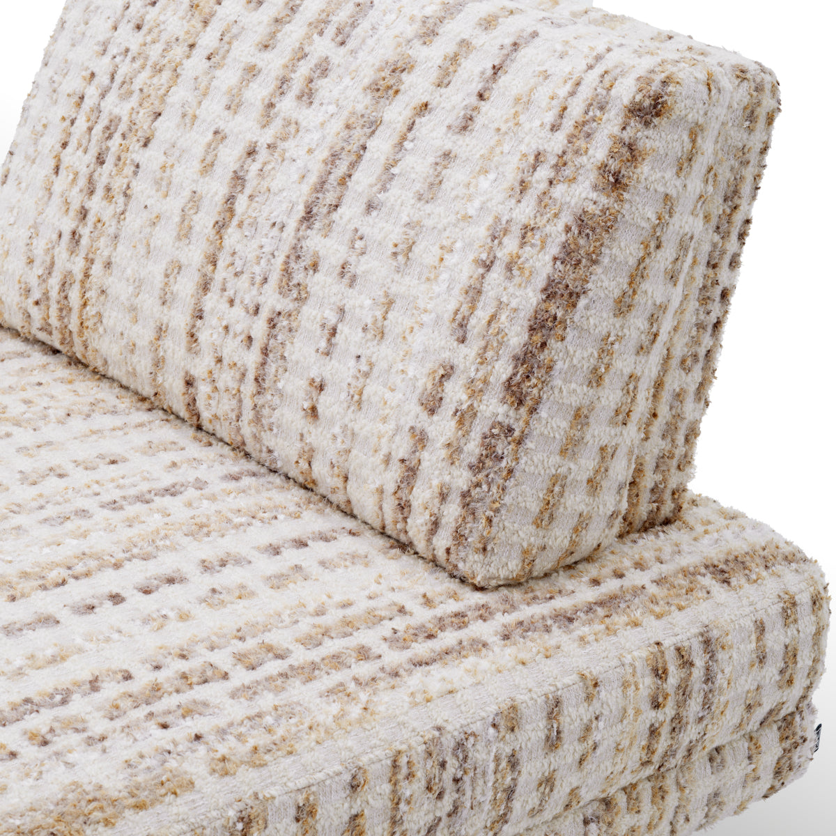 Beige Fabric Lounge Chair Rubina