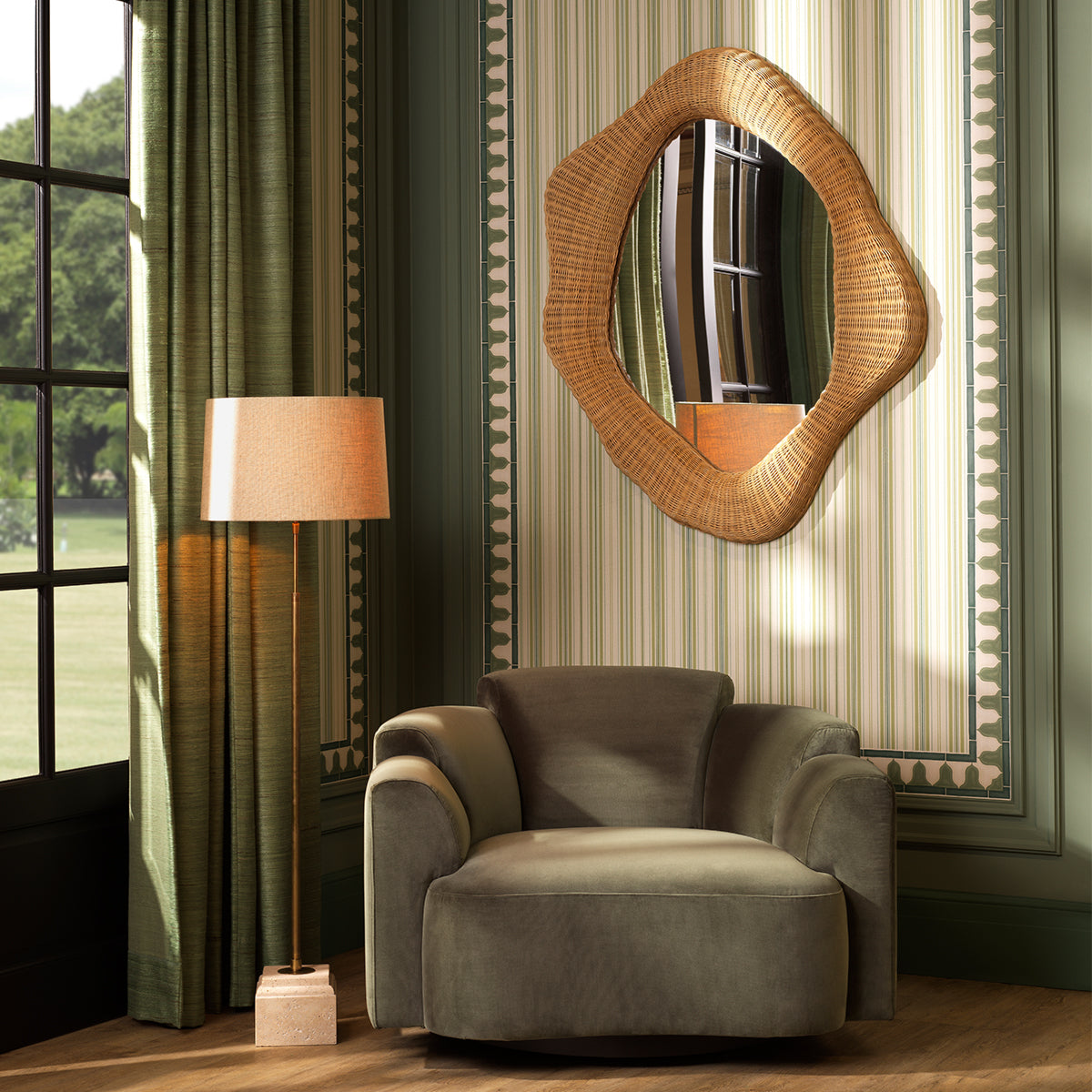 Upholstered Swivel Chair Marbella | Cabothousefurniture.com