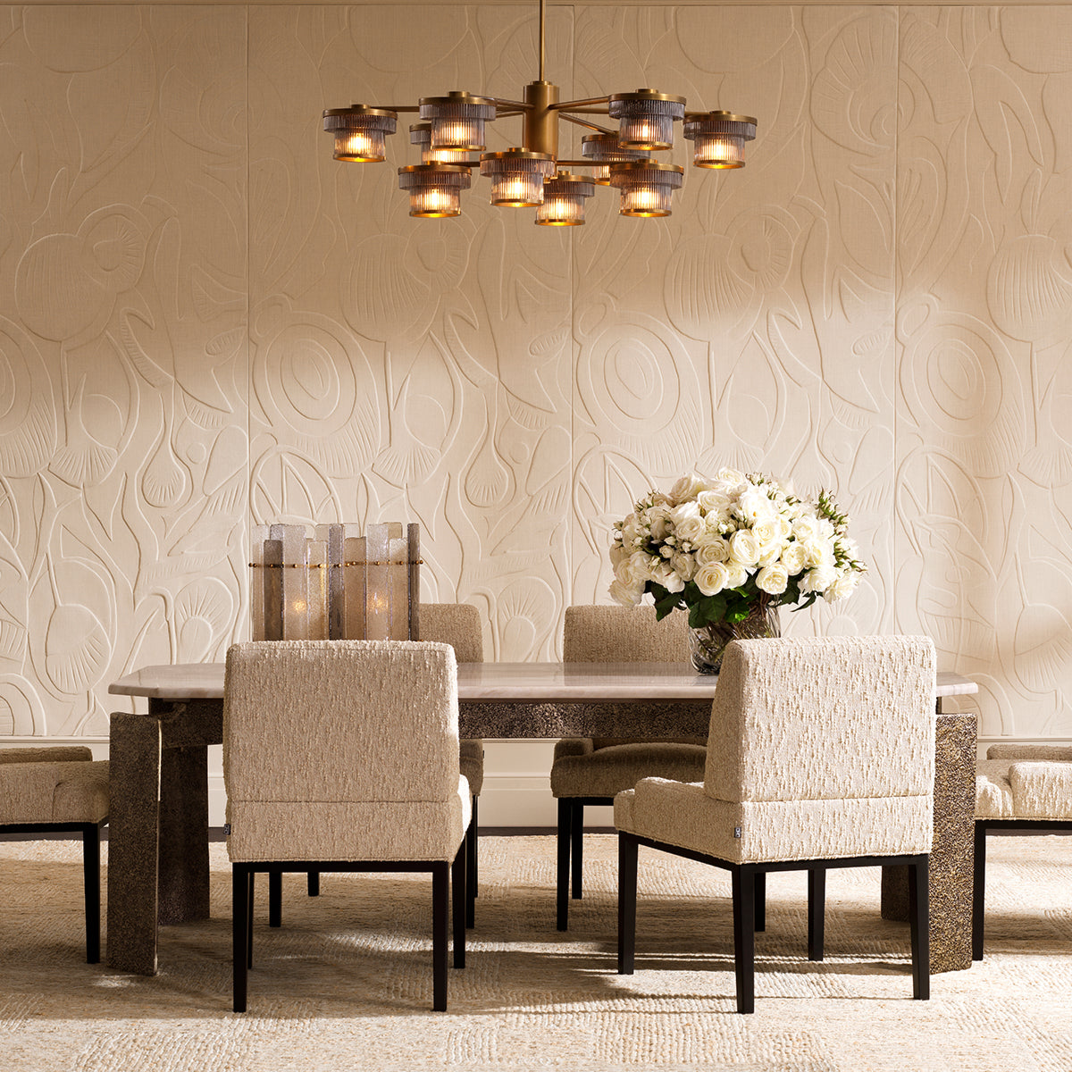 Beige Fabric Dining Chair Bromley