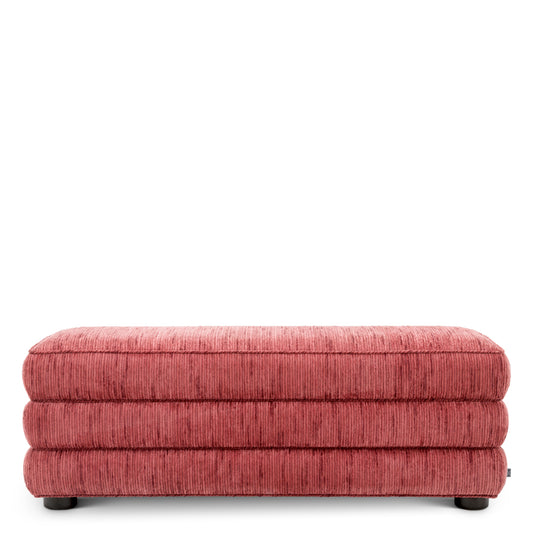 Upholstered Red Fabric Bench Helmsley