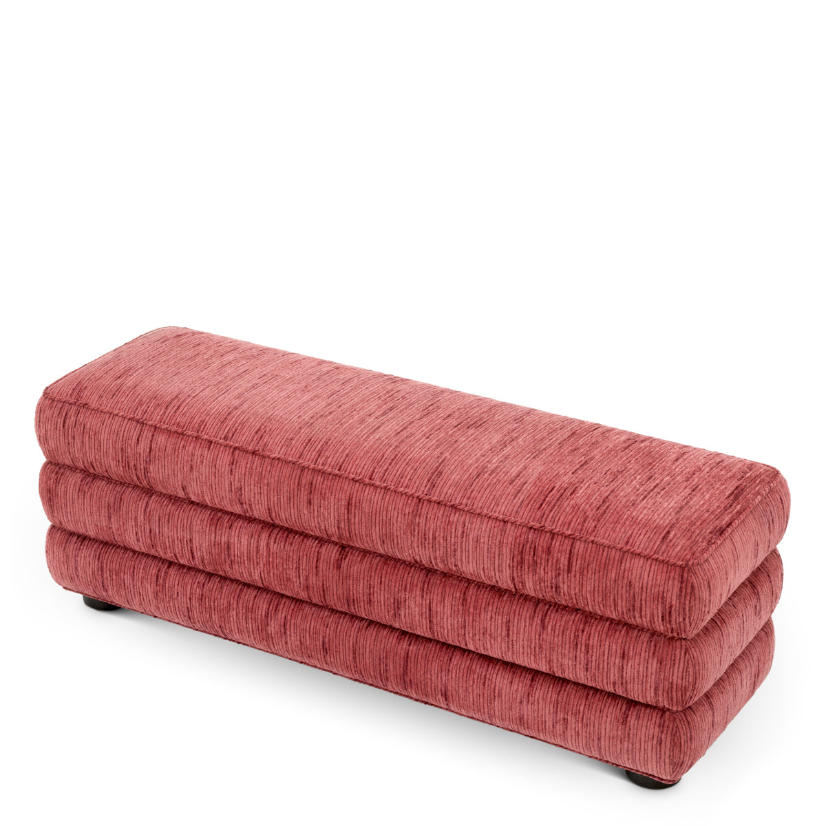 Upholstered Red Fabric Bench Helmsley