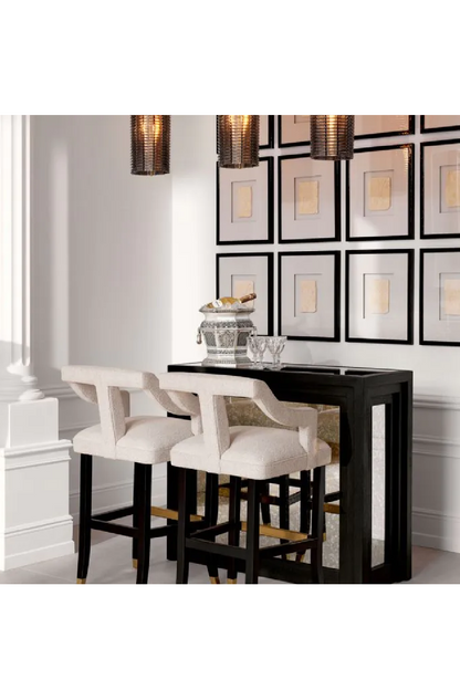 Beige Cut-Out Counter Stool Roumier | Cabothousefurniture.com