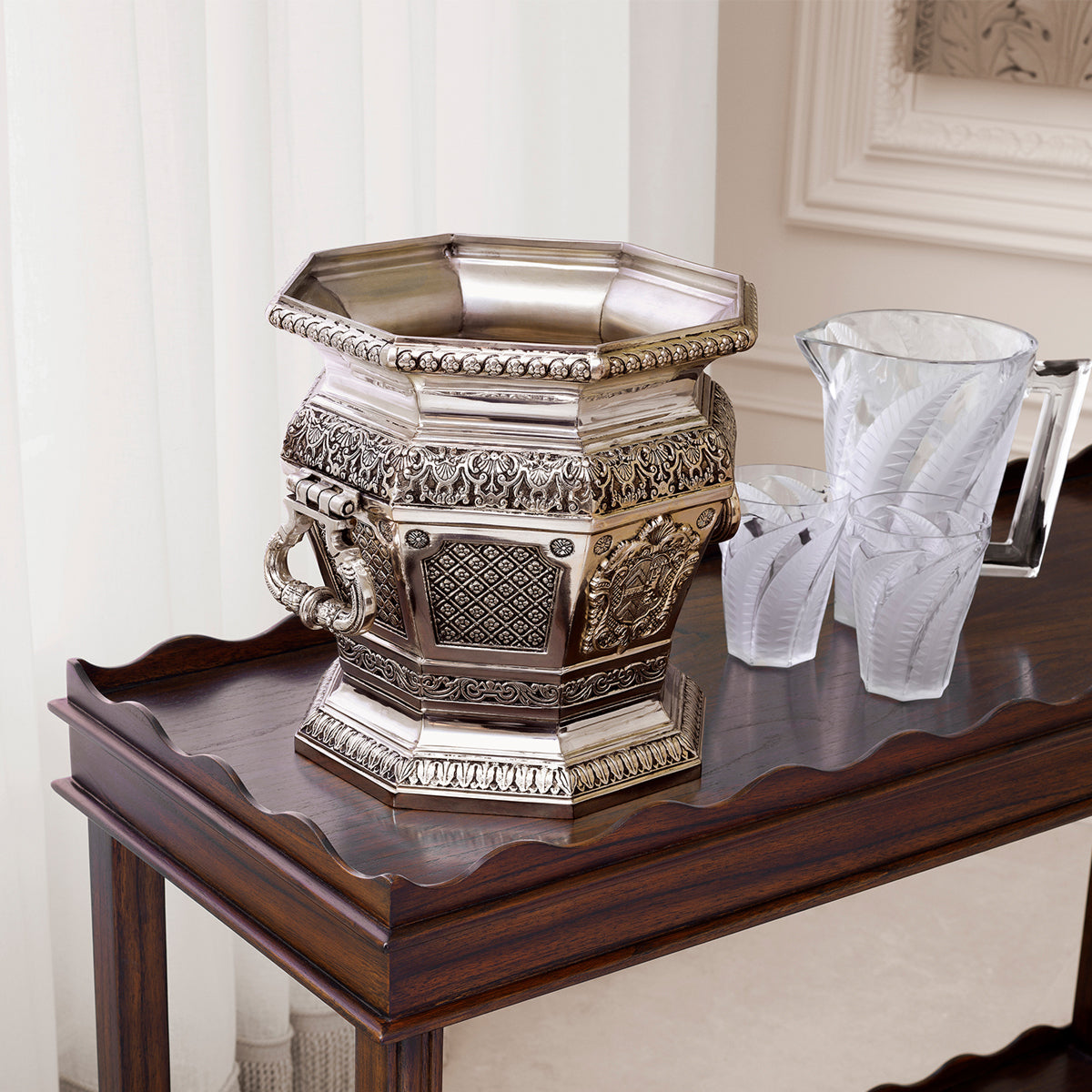 Silver Wine Cooler Object Walpole | Cabothousefurniture.com